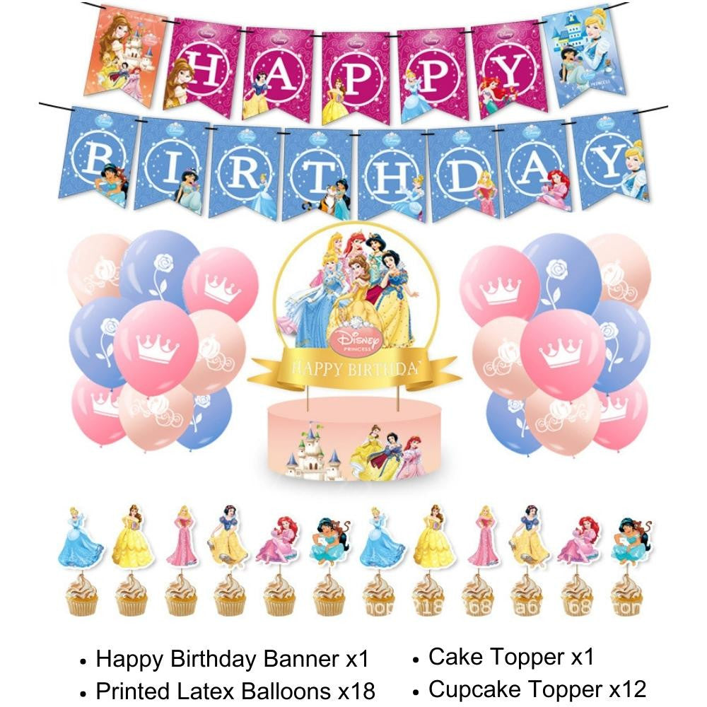 Personalised Princess Theme Birthday Party Decoration