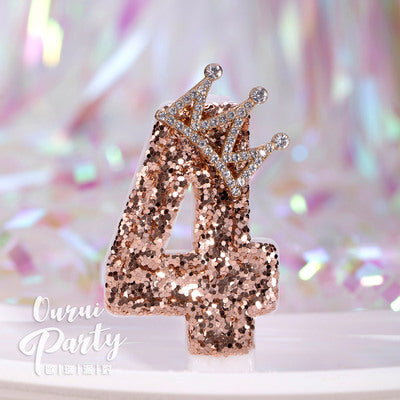 Premium Number Candle Fancy Glitter Happy birthday Candle