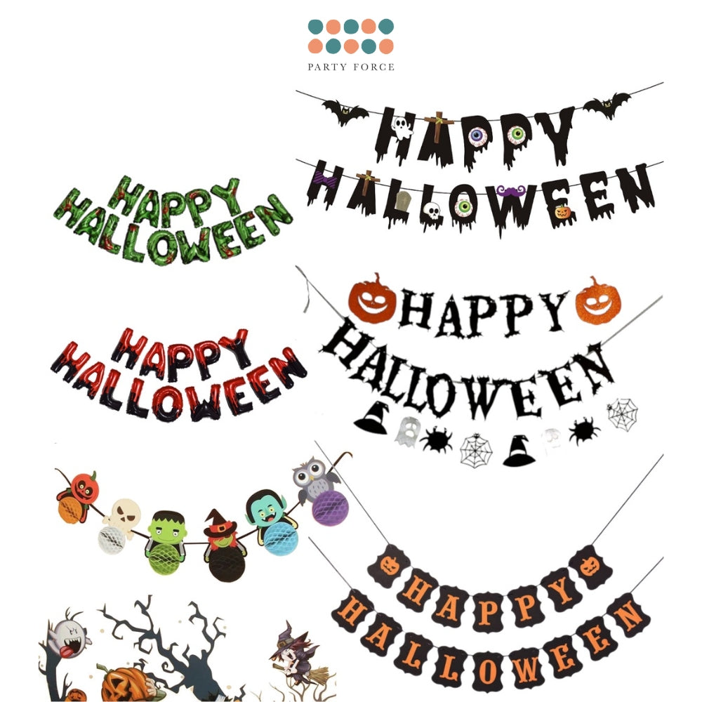 Happy Halloween Banner Merry Christmas Banner for Party Celebration and Decoration