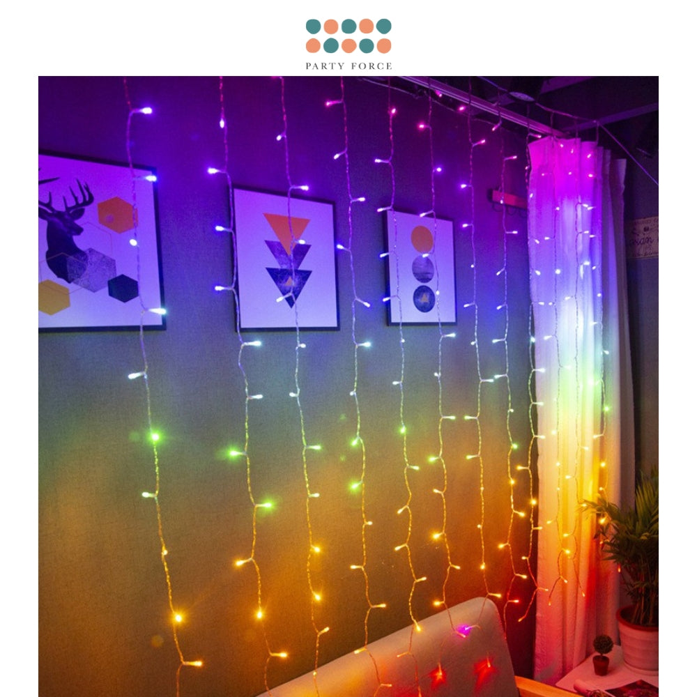 Deepavali Decoration Diwali Candle Banner 3m x 3m drop down curtain light decor