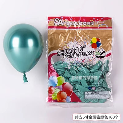 5 inch latex balloon metallic confetti solid pearl pastel chrome vintage birthday party balloon