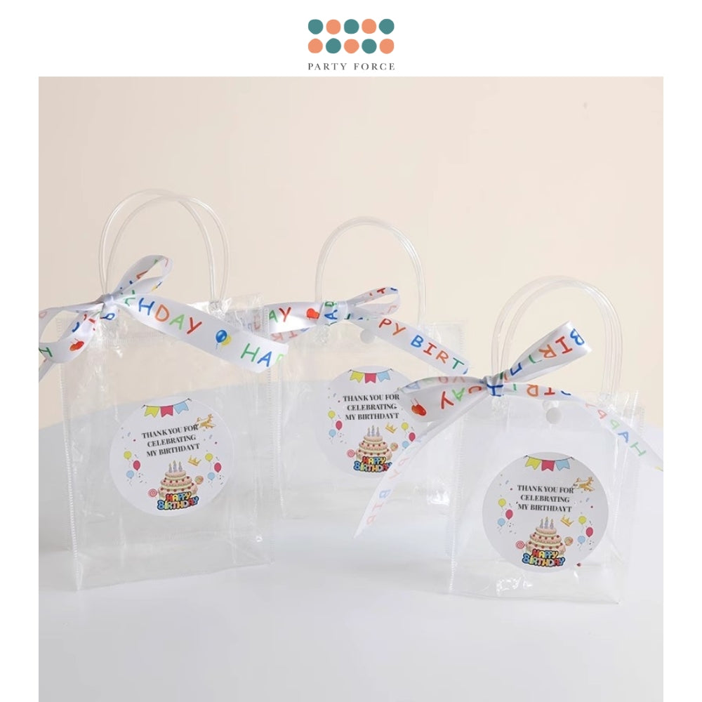 PVC Transparent Goodie Bag cute clear gift bag for birthday party event