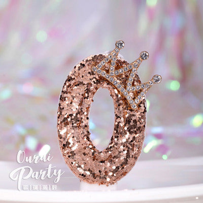 Premium Number Candle Fancy Glitter Happy birthday Candle