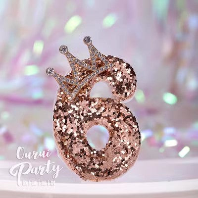 Premium Number Candle Fancy Glitter Happy birthday Candle