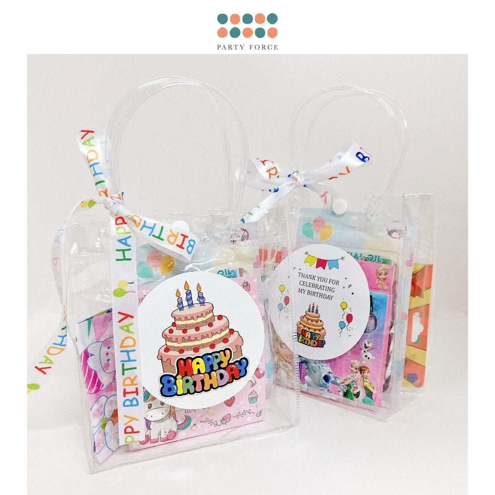 PVC Transparent Goodie Bag cute clear gift bag for birthday party event