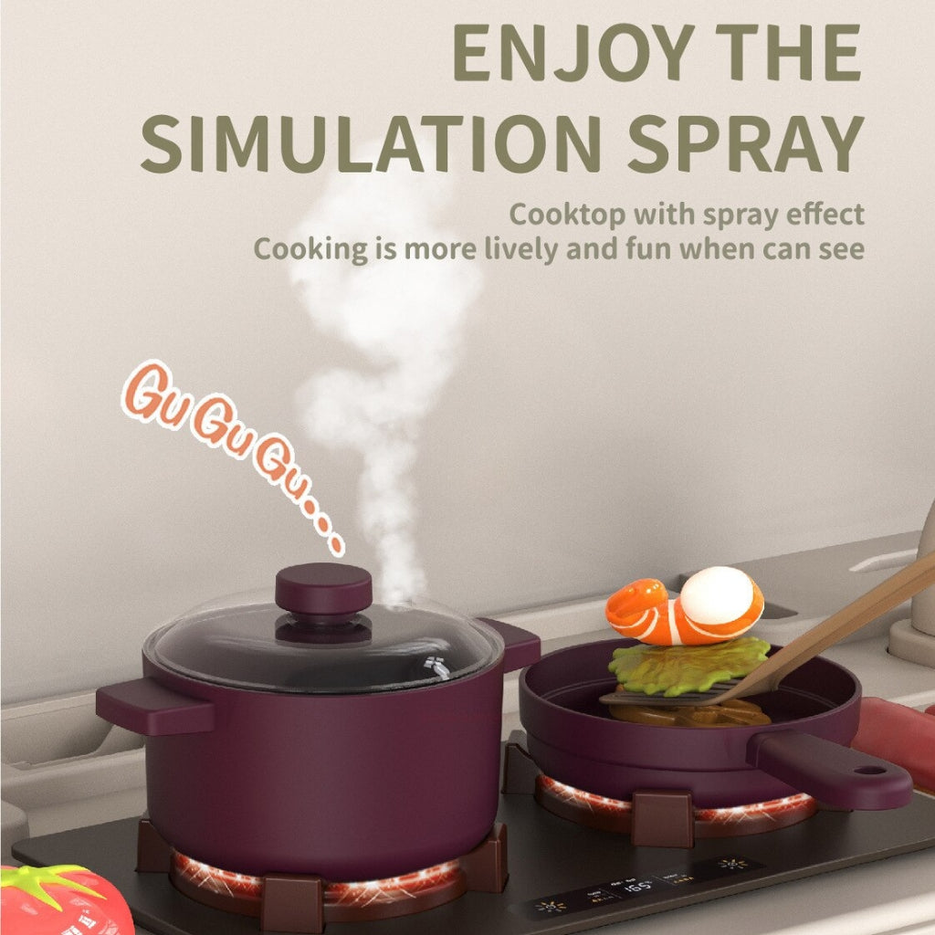 Pretend Playset Cooking Toy 93cm Kitchen cooking set With Rice Cooker Edition