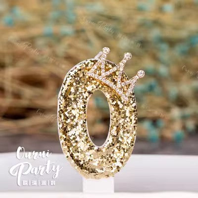 Premium Number Candle Fancy Glitter Happy birthday Candle