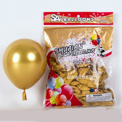 5 inch latex balloon metallic confetti solid pearl pastel chrome vintage birthday party balloon