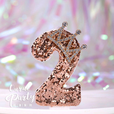 Premium Number Candle Fancy Glitter Happy birthday Candle