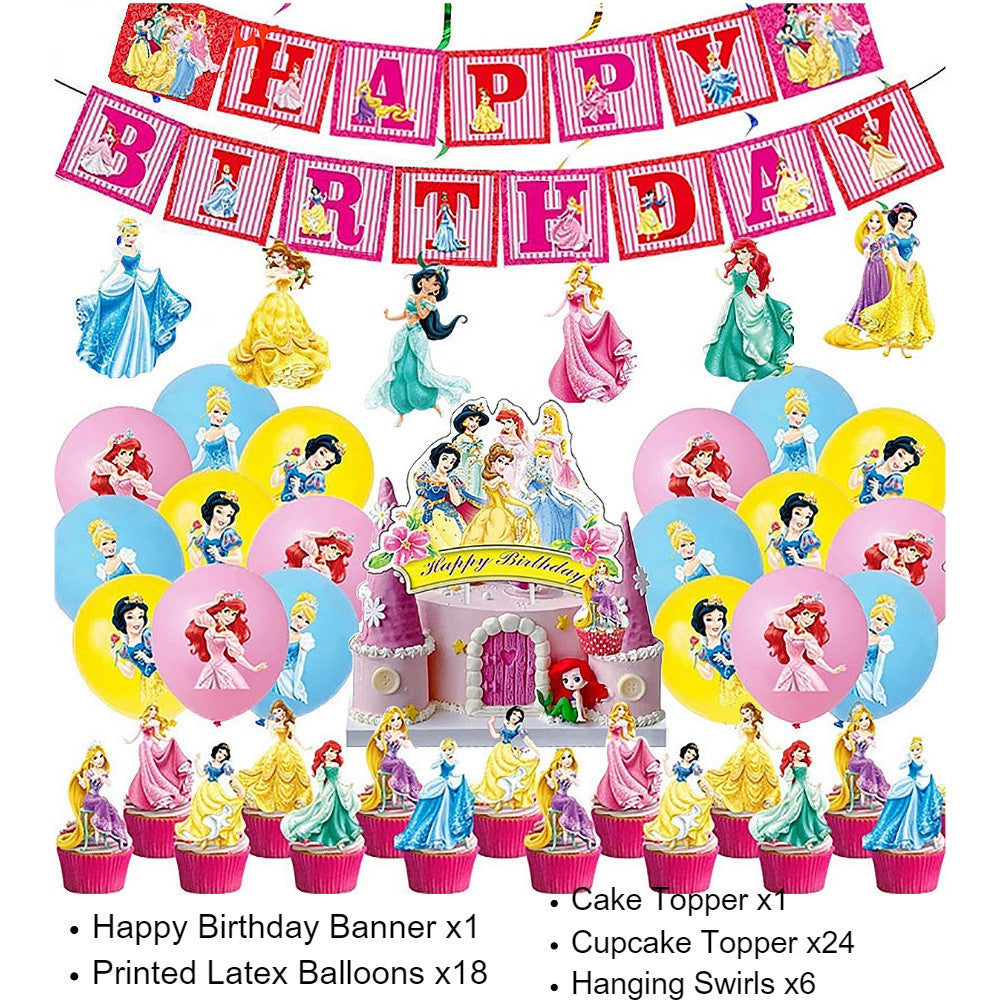 Personalised Princess Theme Birthday Party Decoration
