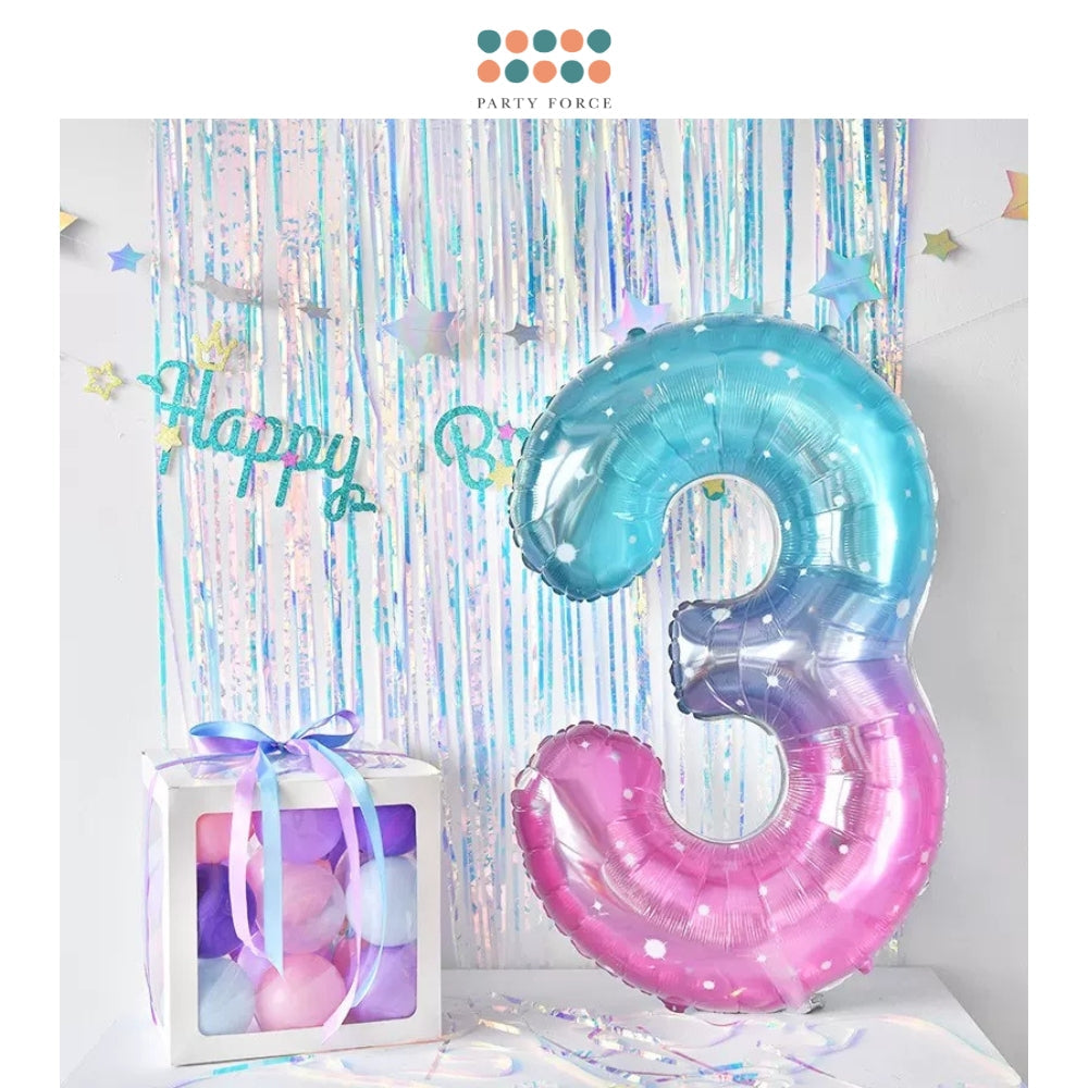 40 inch galaxy number balloon birthday balloon for party decoration