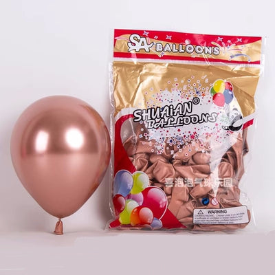 5 inch latex balloon metallic confetti solid pearl pastel chrome vintage birthday party balloon