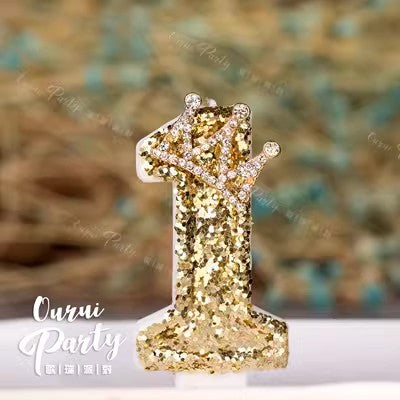 Premium Number Candle Fancy Glitter Happy birthday Candle