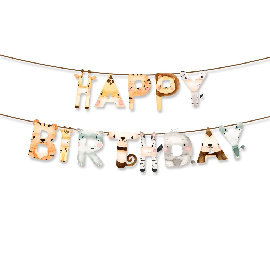 Animal Safari theme party balloon for Happy birthday Party Decoration