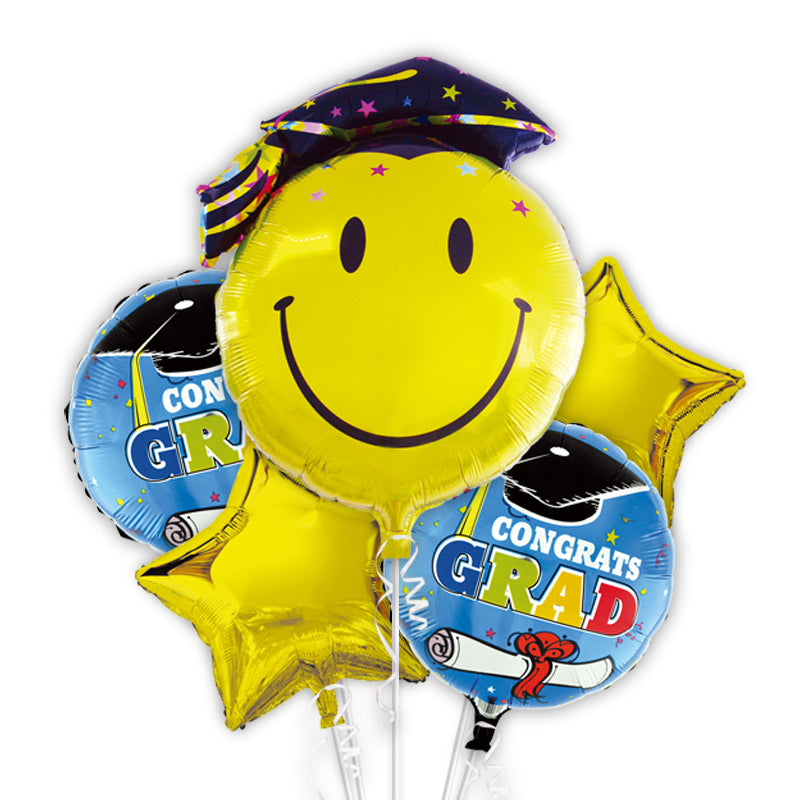 Smiley Yellow Graduation Bouquet Set