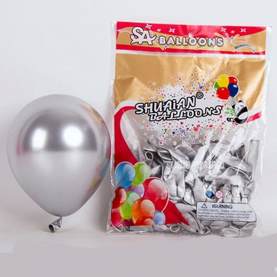 5 inch latex balloon metallic confetti solid pearl pastel chrome vintage birthday party balloon