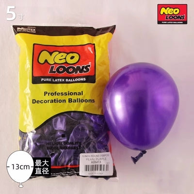 5 inch latex balloon metallic confetti solid pearl pastel chrome vintage birthday party balloon
