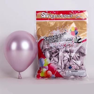 5 inch latex balloon metallic confetti solid pearl pastel chrome vintage birthday party balloon