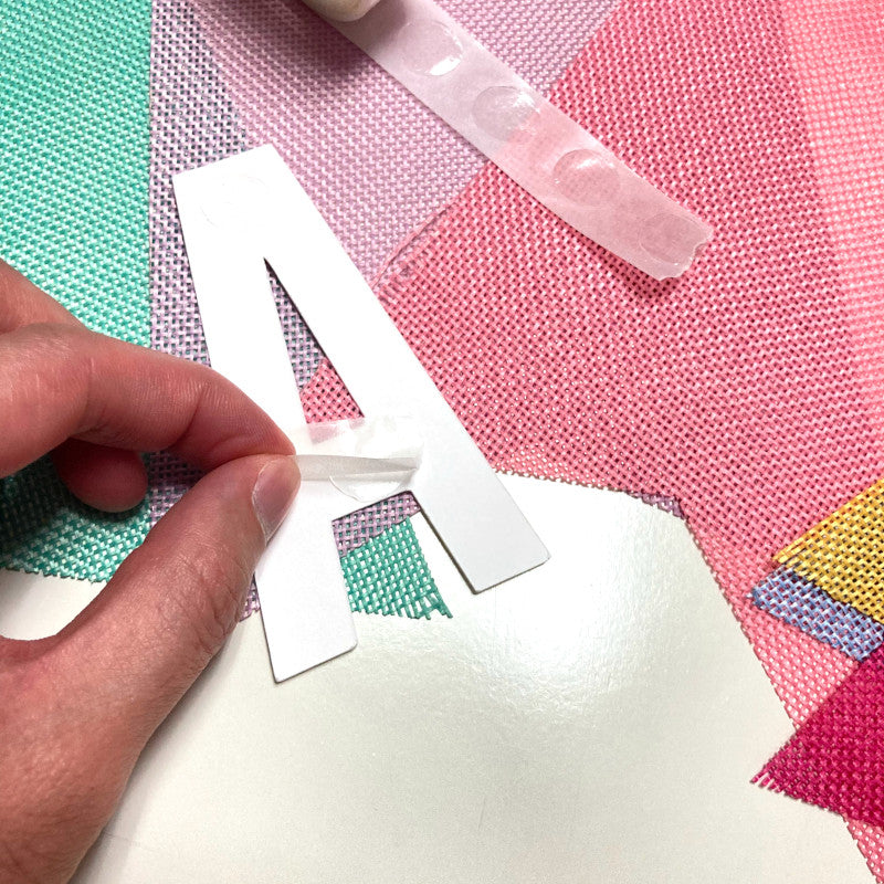 DIY Multicolor Linen banner customise happy birthday banner