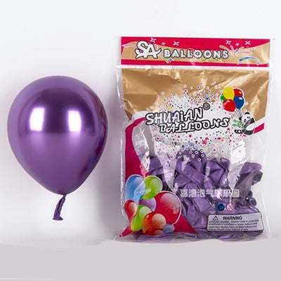 5 inch latex balloon metallic confetti solid pearl pastel chrome vintage birthday party balloon