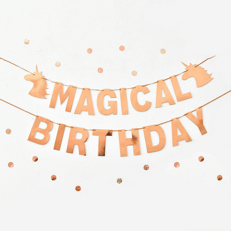 Everything Unicorn theme birthday decoration balloon banner tableware