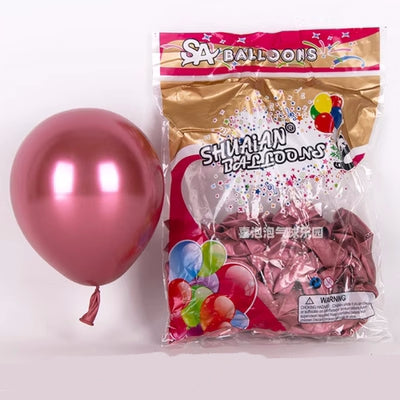 5 inch latex balloon metallic confetti solid pearl pastel chrome vintage birthday party balloon
