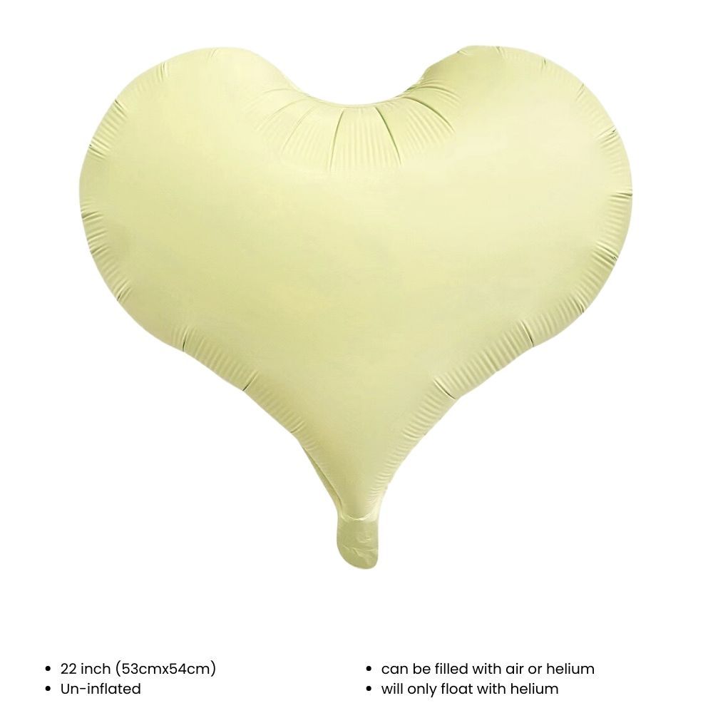 22 inch Matt Foil Heart balloon
