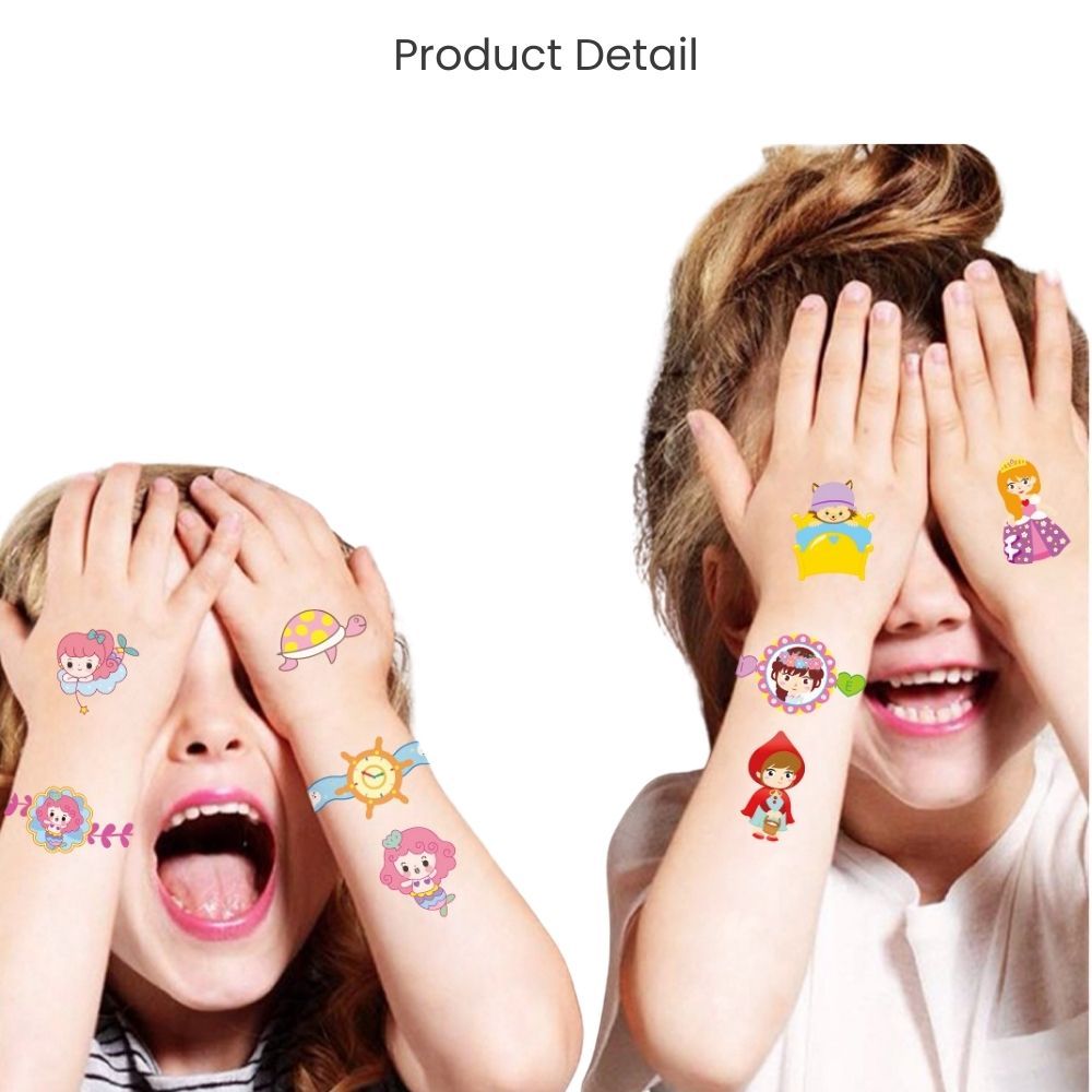 Cute Cartoon Tattoo Sticker Set