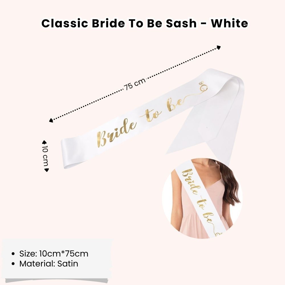 Bride to be Sash Tiara Veil Robe Bridal Shower Balloon Hen Party Bachelorette Party