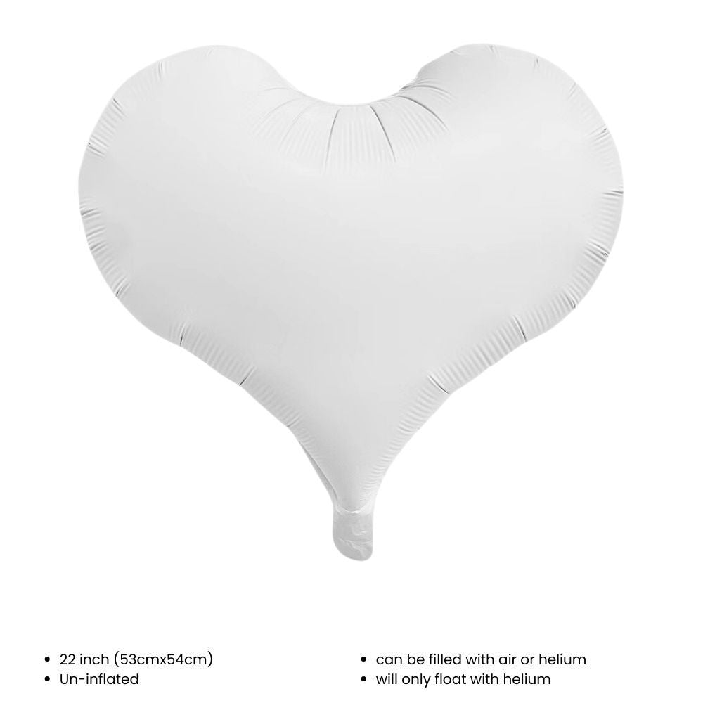 22 inch Matt Foil Heart balloon