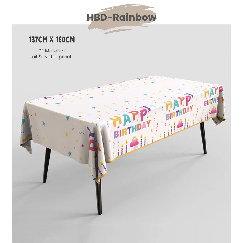 Disposable table cloth Waterproof table cover for birthday party wedding events
