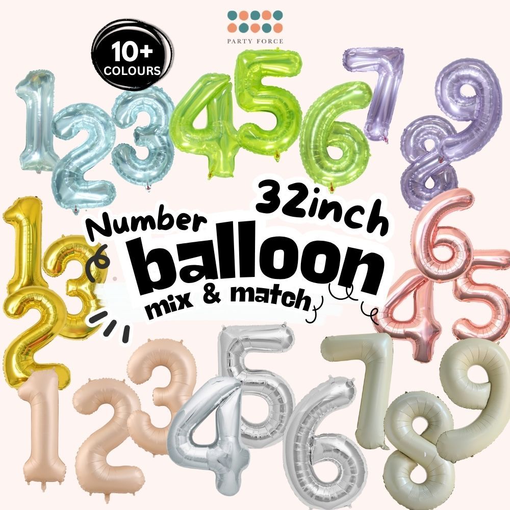 All 32inch Number Balloon No Helium 32 inch Number Balloon