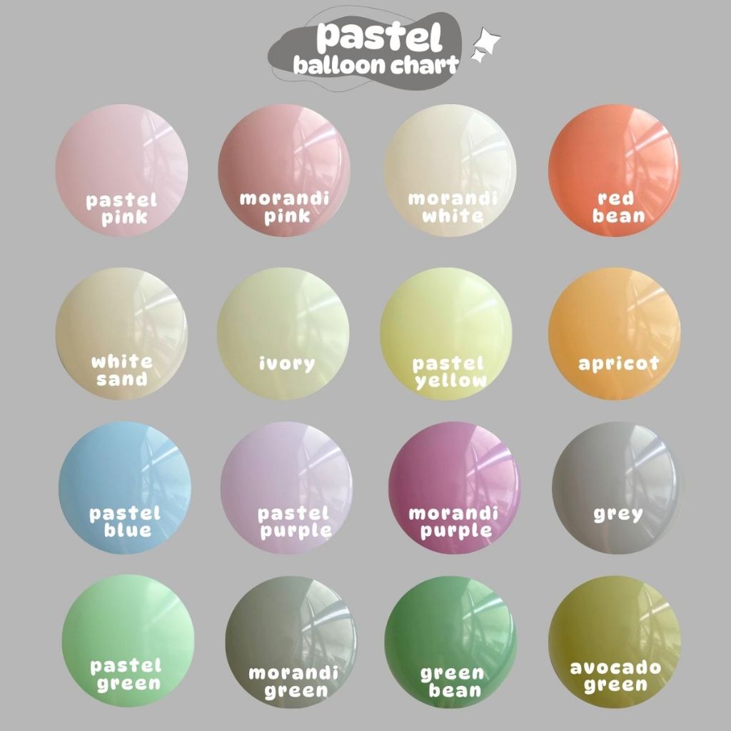 Pastel Balloon 12 inch 5 inch