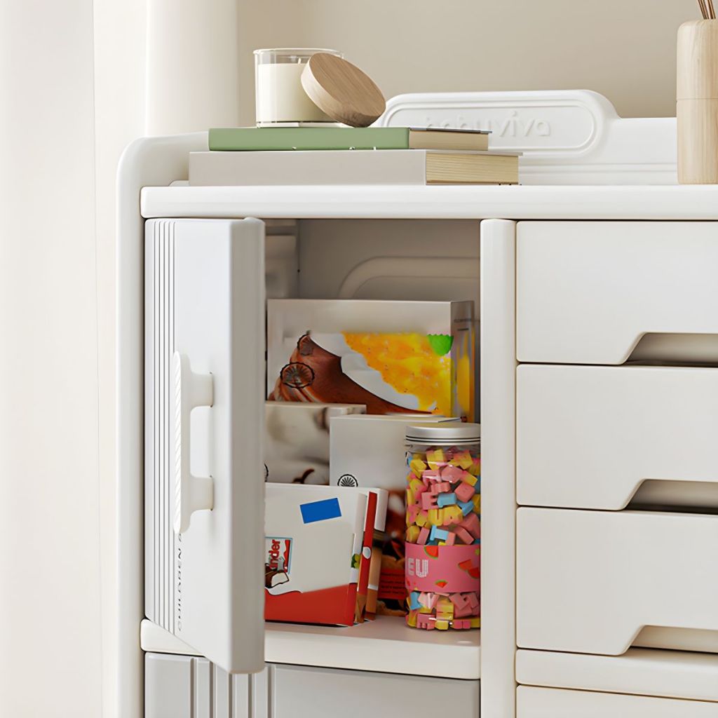 Modern style Children's Toy Storage Shelf Cabinet Drawer set Room Organizer Box Locker