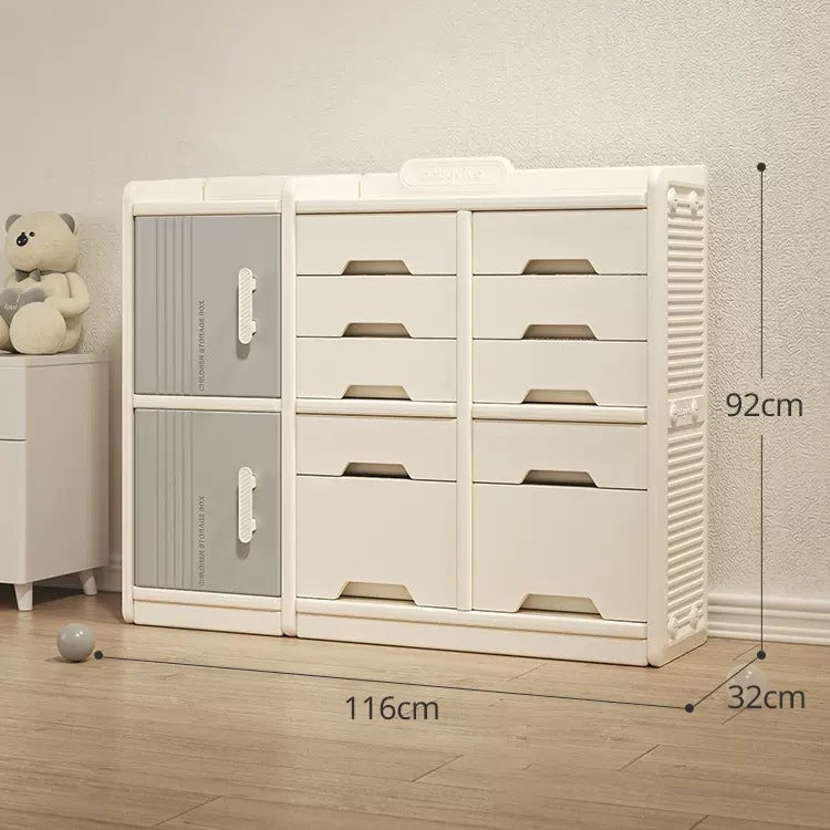 Modern style Children's Toy Storage Shelf Cabinet Drawer set Room Organizer Box Locker