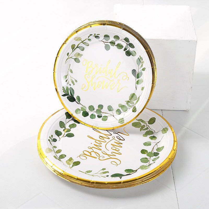 Botanical Bridal Shower Tableware for for Wedding Party Celebration Event