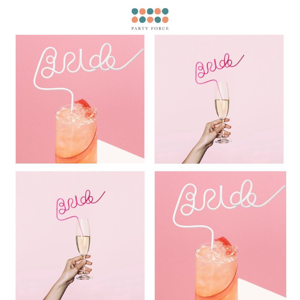 Creative Bride Plastic Straws for Hen Party Wedding Party