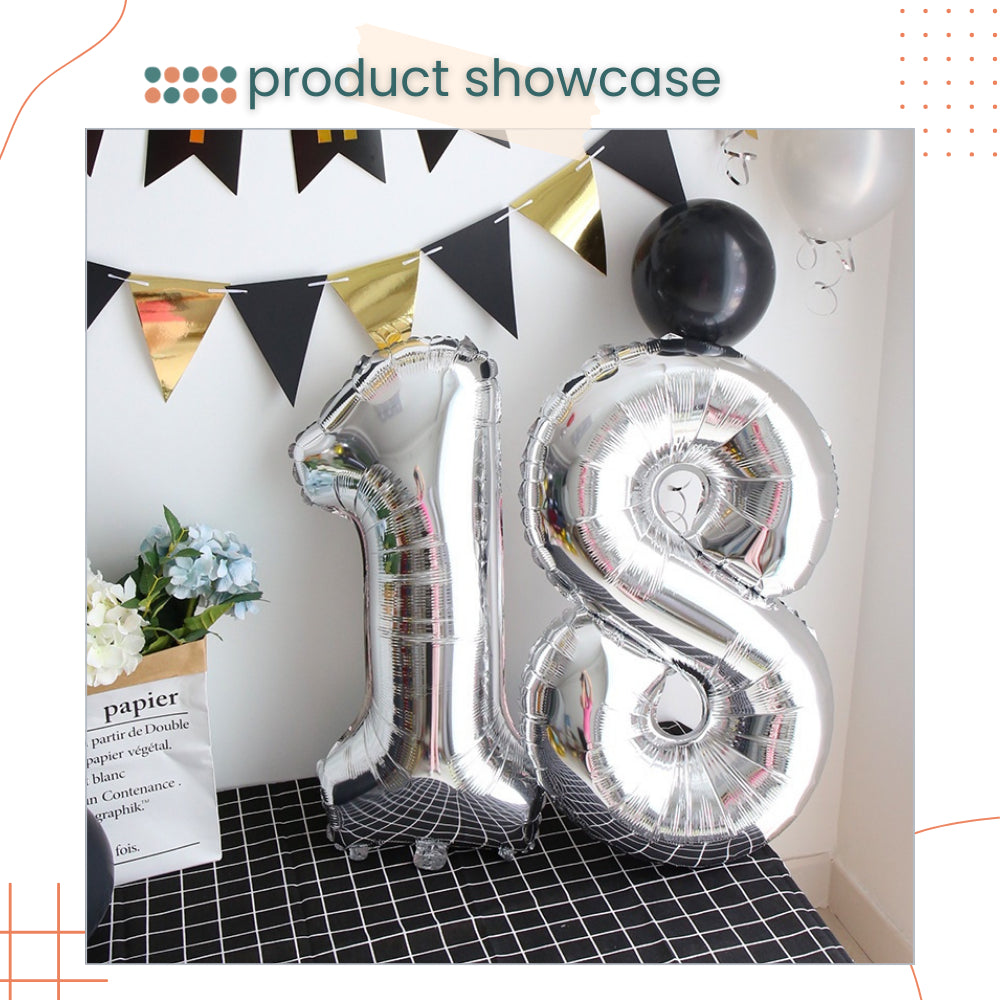 All 32inch Number Balloon No Helium 32 inch Number Balloon