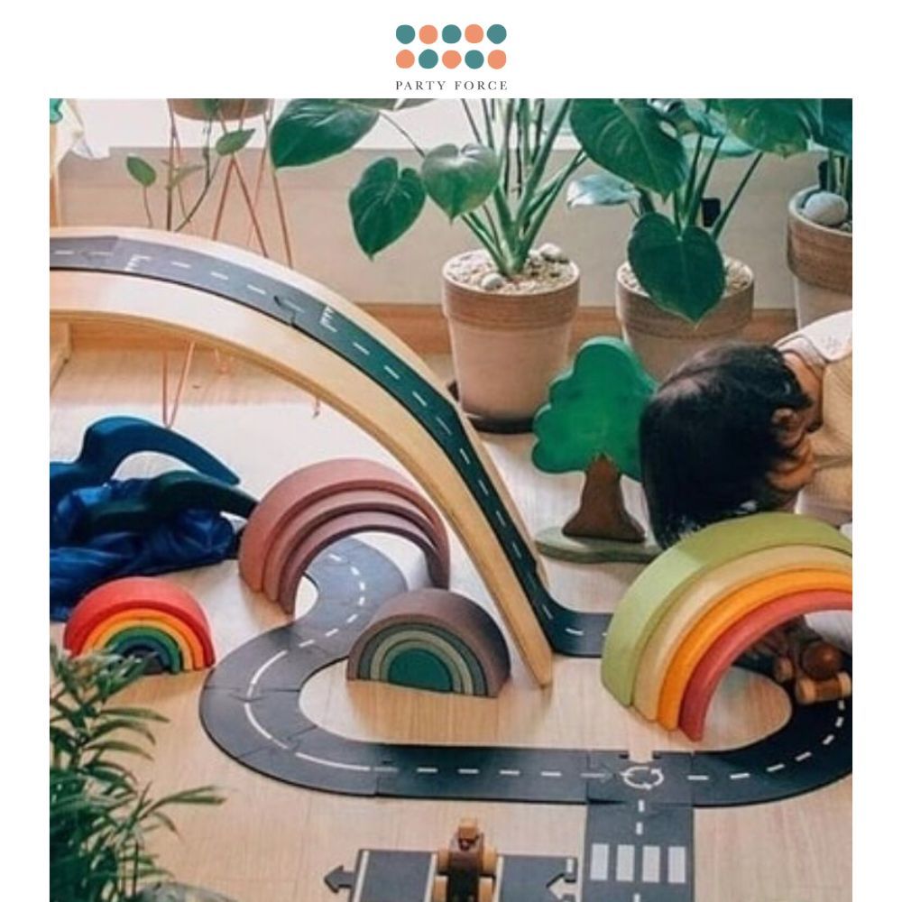 PVC Track Puzzle Set Toys Car Highway Building Modeling Plastic Kindergarten Toys