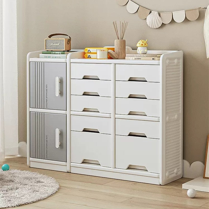 Modern style Children's Toy Storage Shelf Cabinet Drawer set Room Organizer Box Locker