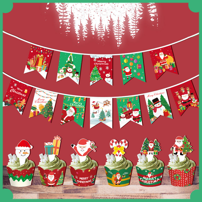 Fish Tail Christmas Flag Garland for Christmas Decoration