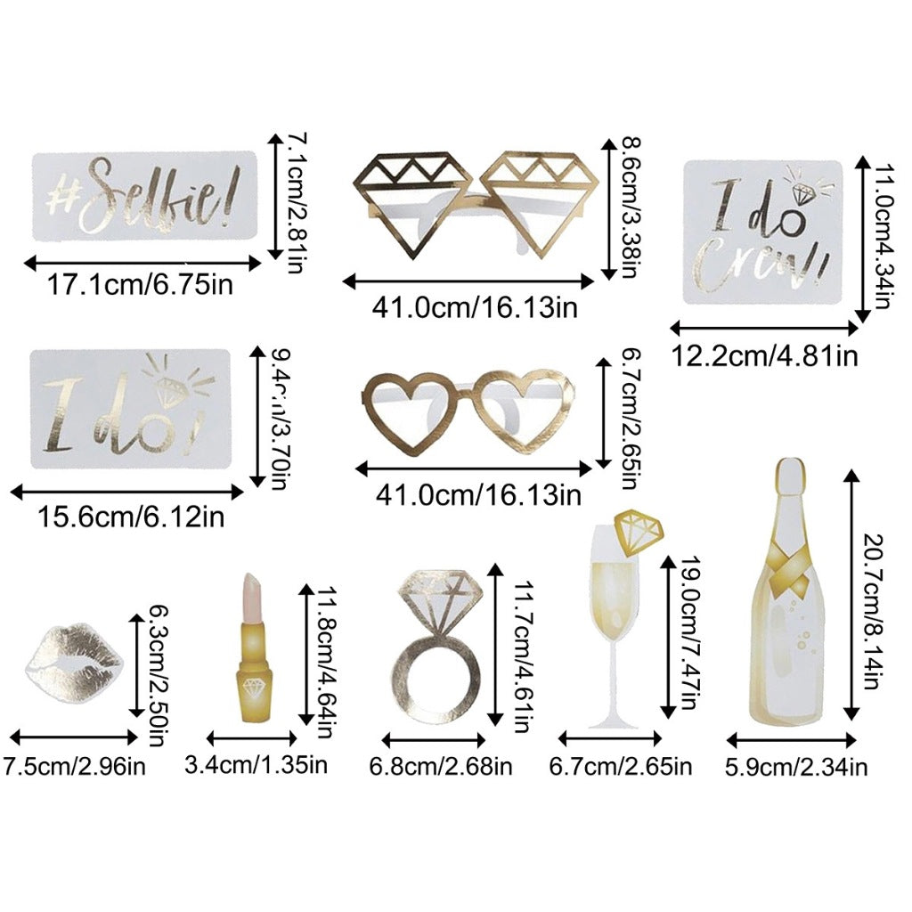 New Premium Gold Bride To Be Photo Props for Party Celebration Event