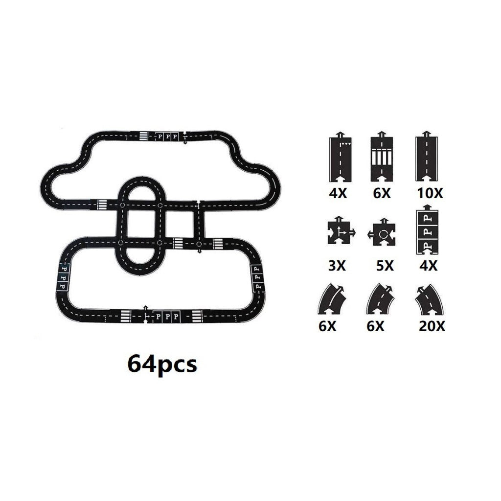 PVC Track Puzzle Set Toys Car Highway Building Modeling Plastic Kindergarten Toys