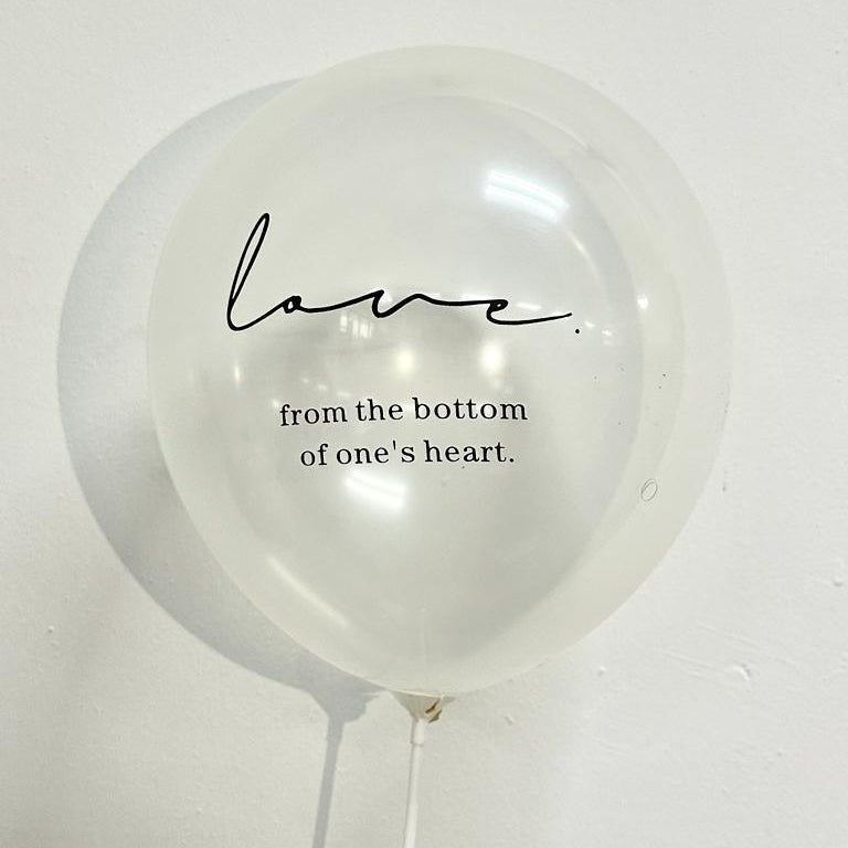 12 inch Transparent Printed Balloon for 100 Days Happy Birthdays Love Decoration