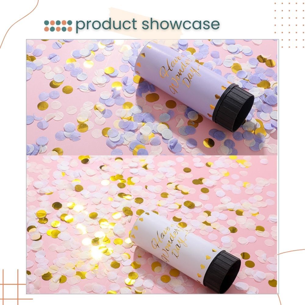 New Colorful Confetti Popper for Birthday Anniversary Gender Reveal Parties