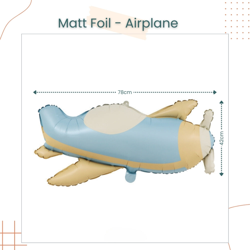 Premium Matt Finishing Airplane Car Rainbow Bear foil balloon for Birthday Decoration