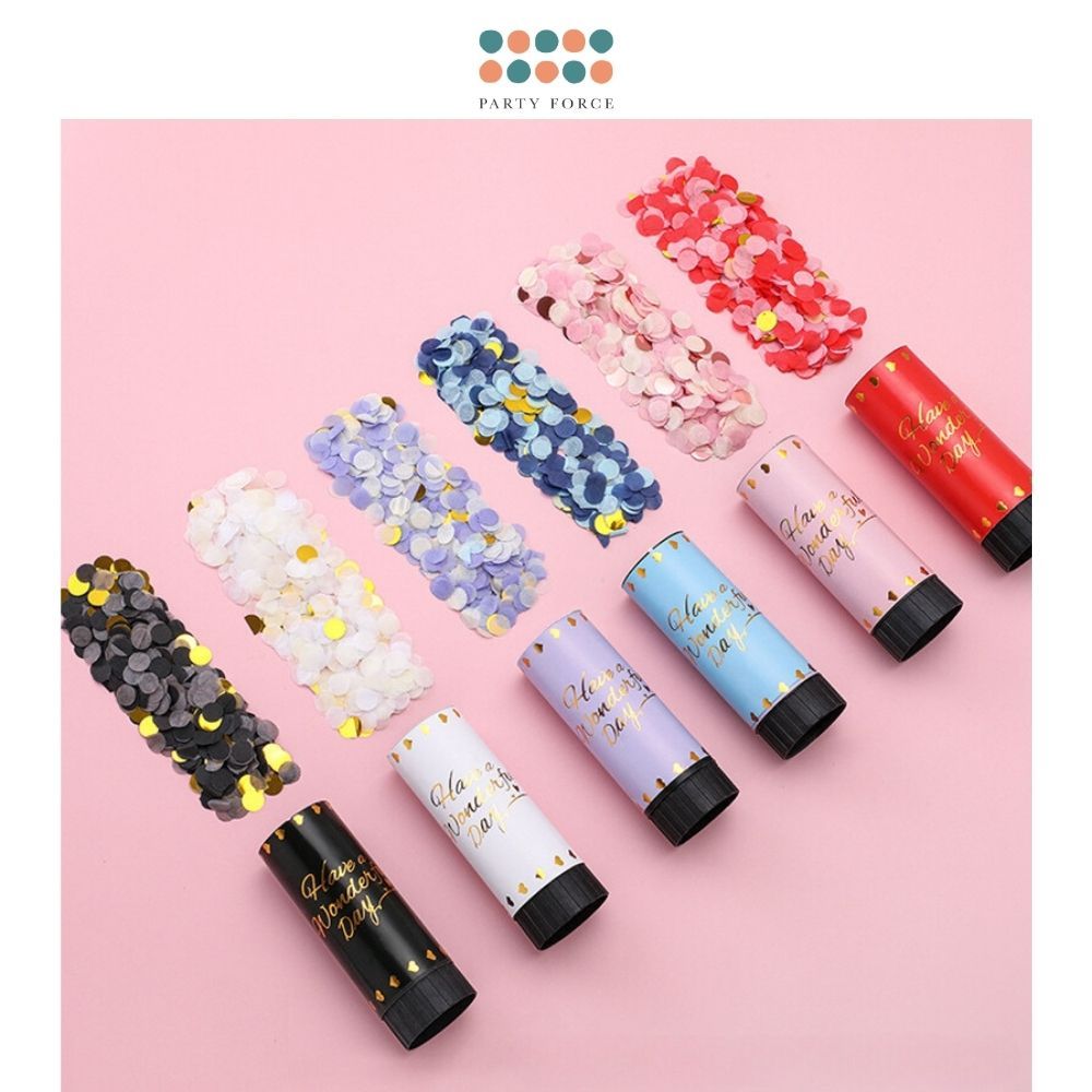 New Colorful Confetti Popper for Birthday Anniversary Gender Reveal Parties
