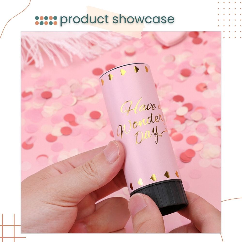 New Colorful Confetti Popper for Birthday Anniversary Gender Reveal Parties