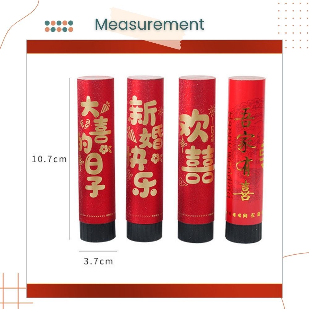 Chinese Wedding Red Confetti Popper for Wedding Parties Acceserios
