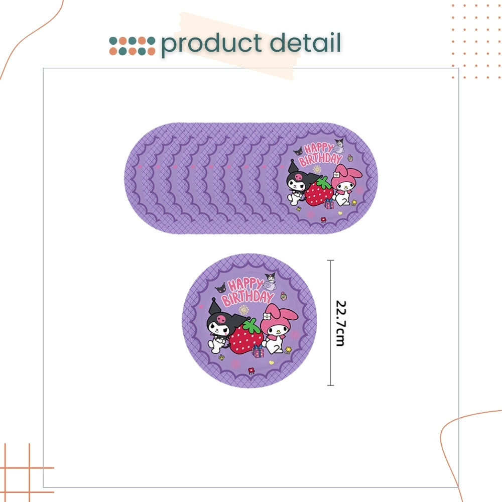 Kuromi disposable tableware for birthday party cake stand